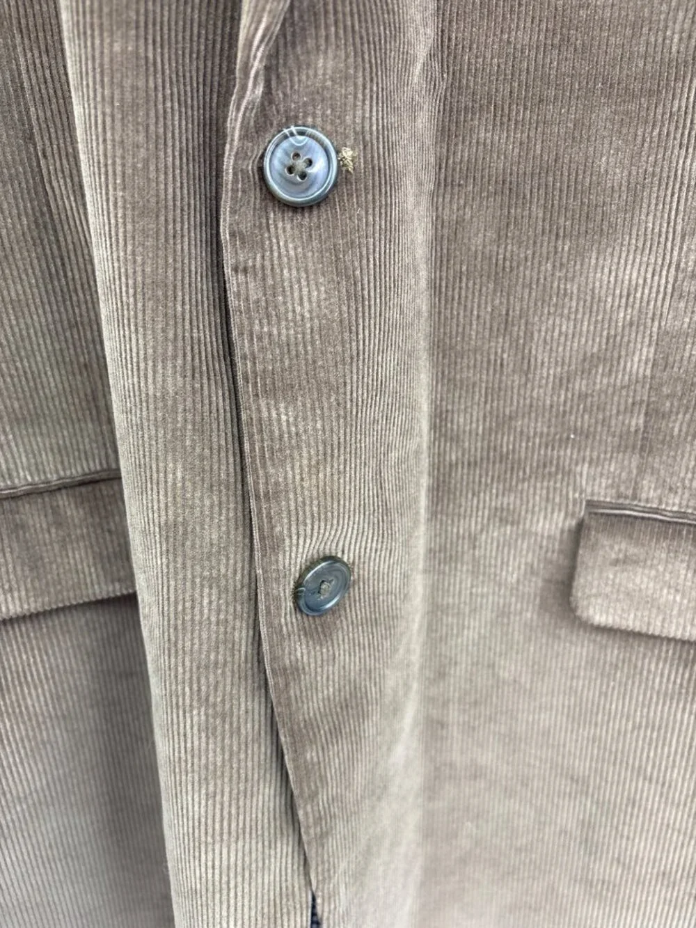 Saddlebred Mens Corduroy Sport Coat Blazer Jacket Brown 46 Long